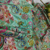 Mint Green Crepe Paisley Fabric