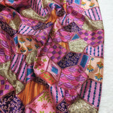 Pink & Purple Chinnon Fabric with Sequin Embellishments