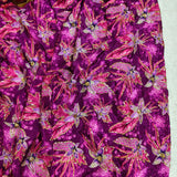 Purple Floral Silk Crepe Fabric with Sequin Embroidery