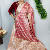 Pink Banarasi Silk Saree