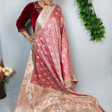 Pink Banarasi Silk Saree