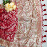 Pink Banarasi Silk Saree