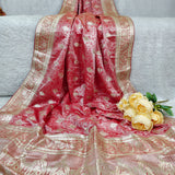 Pink Banarasi Silk Saree