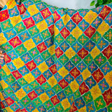 Multicolor Diamond Embroidered Crepe Silk Fabric