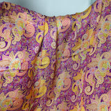 Purple Floral Silk Jacquard Fabric