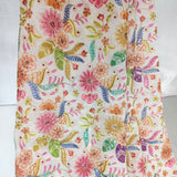 Ivory Multicolor Floral Embroidered Fabric