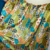 Olive Green Mosaic Embroidered Fabric