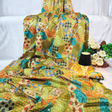 Olive Green Mosaic Embroidered Fabric